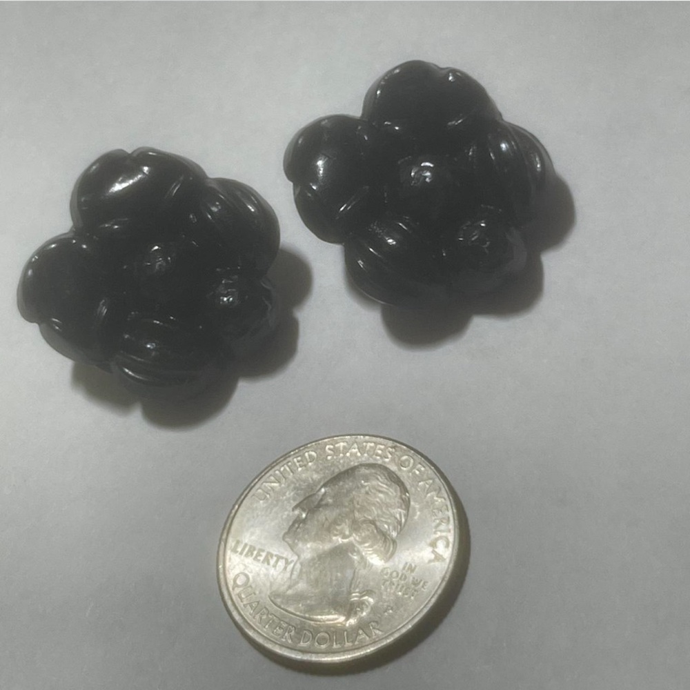 Black Floral Earrings